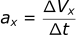 ax = vxdelta / tdelta